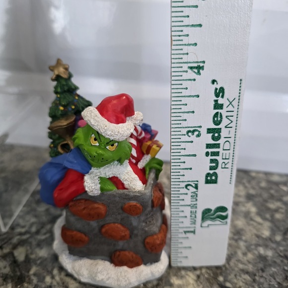 2-Dr Seuss Grinch In Chimney Stealing Christmas Resin Figures 3.75 - Picture 7 of 7